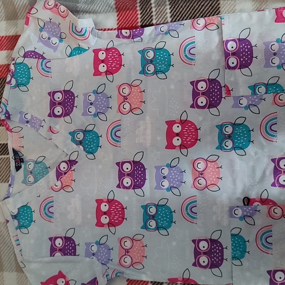 Owl scrub shirt